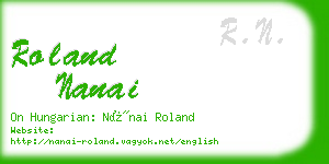 roland nanai business card